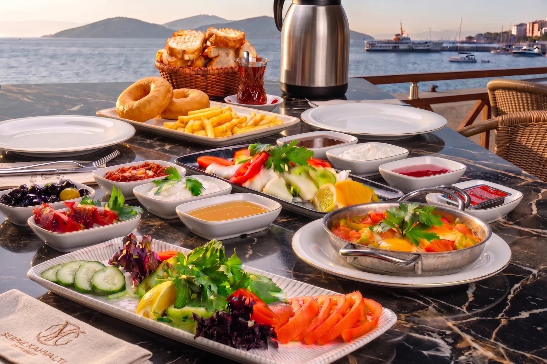 Serpme kahvaltı sofrası